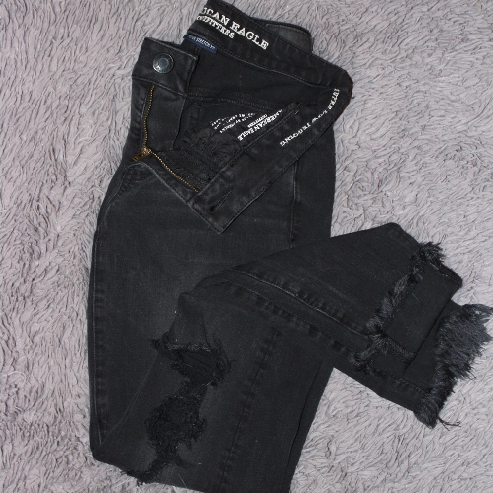 AEO Black Super Low Jegging